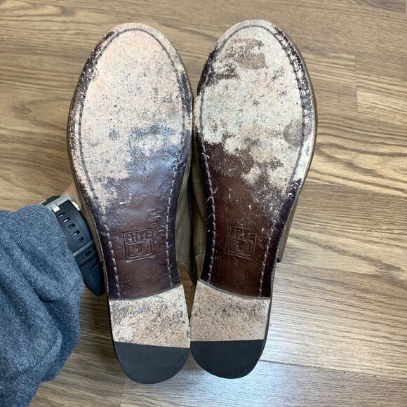 Frye Leather Carson Sling Back Womens Size 8.5 M Shoes Ballet Flats Brown - Picture 7 of 9